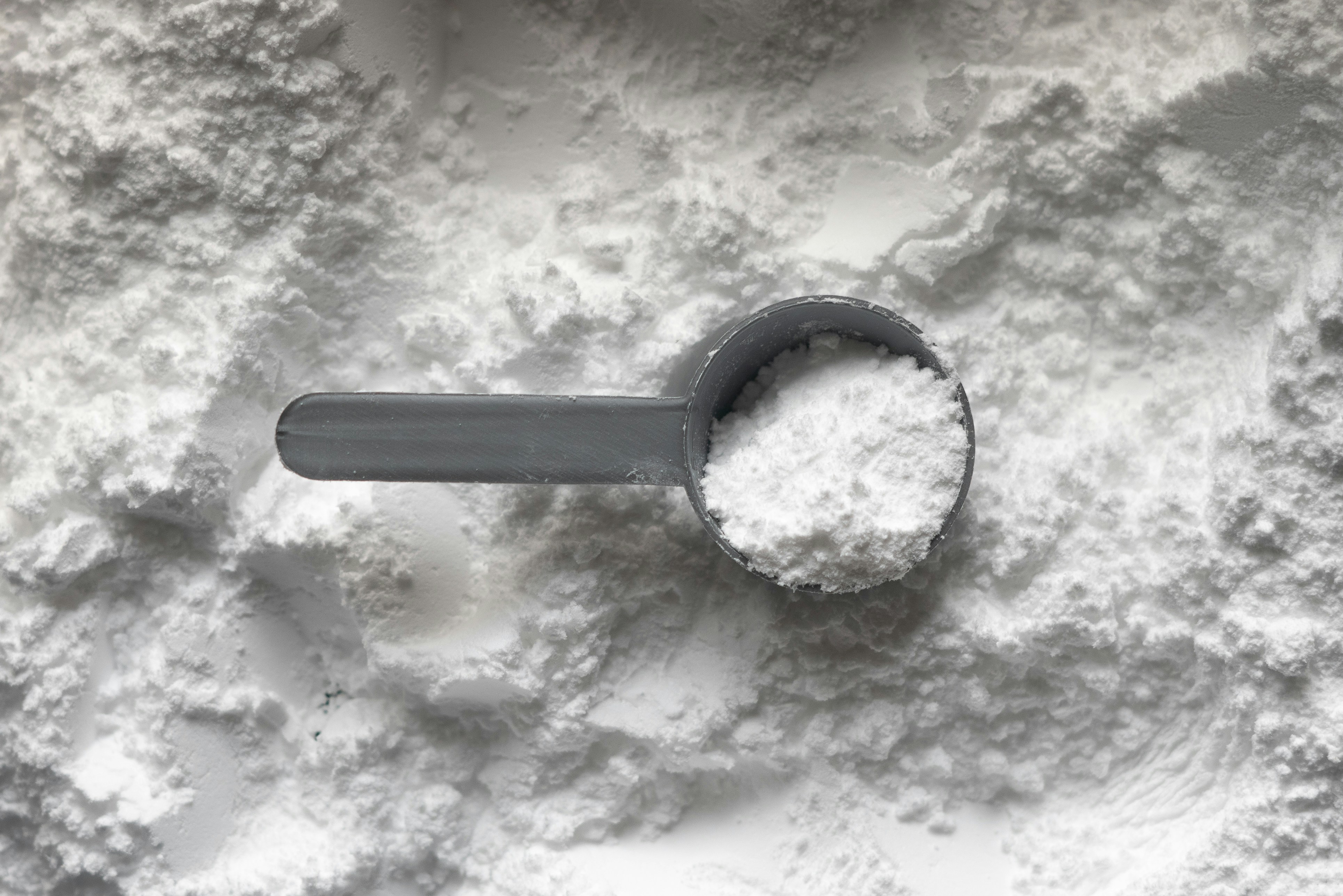 Supplement capsules and minerals on a clean surface